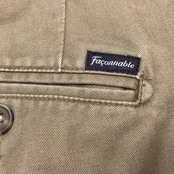 Faconnable cuffed cotton chinos - Picture 3 of 8